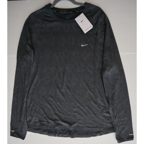Nike Run Division FZ1125-010 Men's XL Black Therma-Fit ADV Wool Blend Shirt - Picture 9 of 10